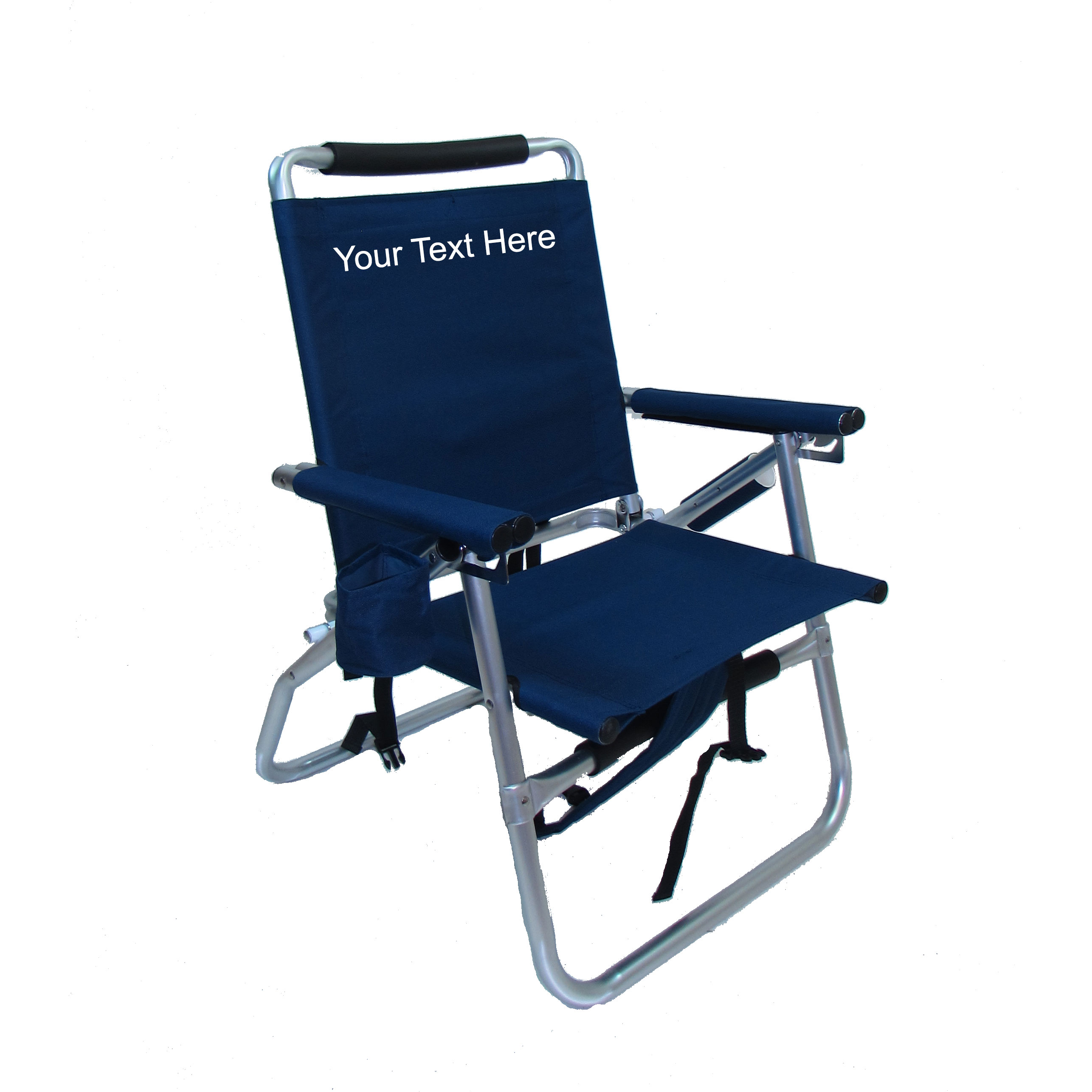 IMPRINTED Backpack Fishing Chair with Cup and Rod Holder - Custom
