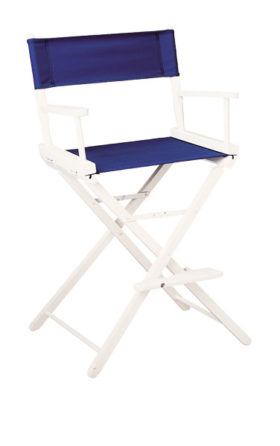 Contemporary Model Counter Height White Finish Directors Chair