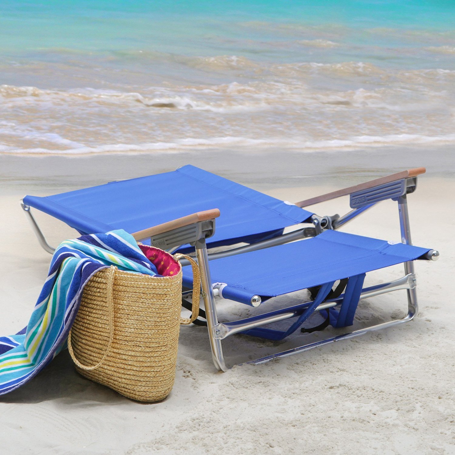 IMPRINTED Classic 5 Position Backpack Beach Chair by Rio Beach - Custom